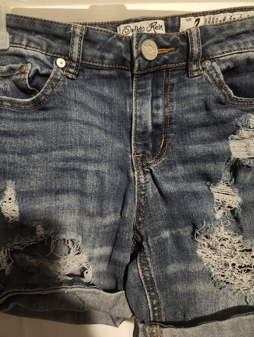 Distressed Jean Shorts - Picture 2 of 5